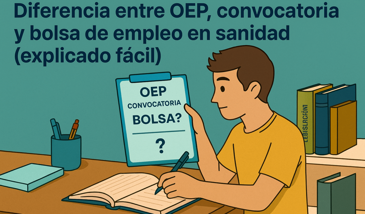 Diferencias entre OEP, convocatoria y bolsa de empleo en sanidad (explicado fácil)