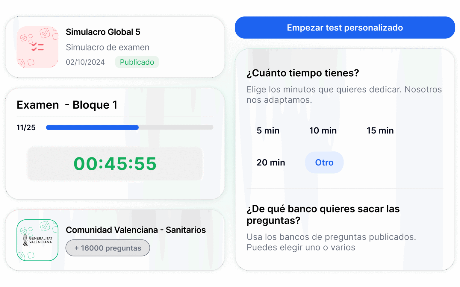 Funcionalidades OpoSanidad